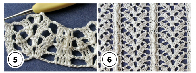 Crochet Lace Leaf Stitch Pattern