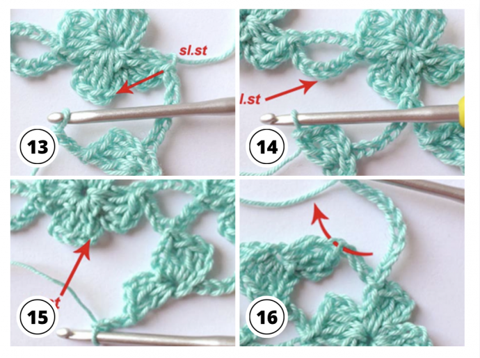 Crochet Lace Flower Stitch