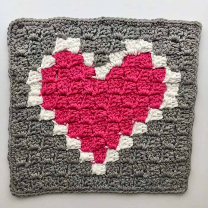 Guide to Changing Colors in Corner to Corner (C2C) + Heart Dishcloth Pattern