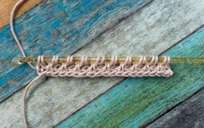 How to Crochet the Tunisian Yarn Over Lace Stitch Photo Tutorial