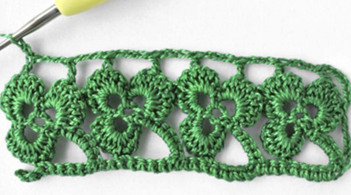 Crochet Lace Leaf Stitch