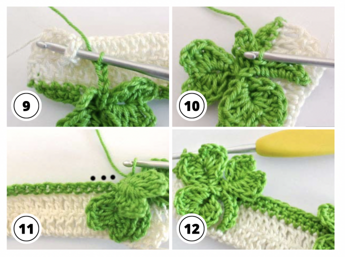 How To Crochet a Simple Shamrock Stitch Pattern