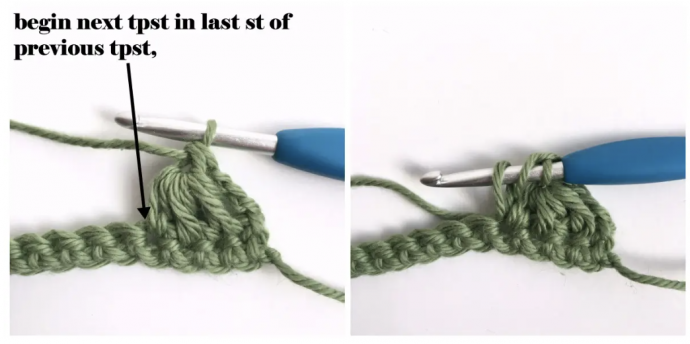 Triads Puff Flower Crochet Stitch Photo Tutorial