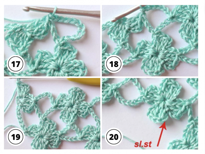Crochet Lace Flower Stitch