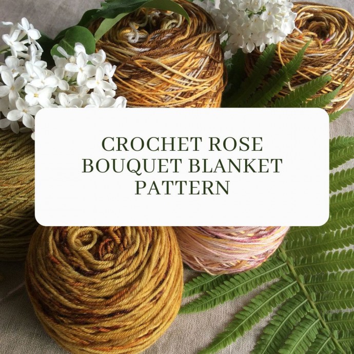 Crochet Rose Bouquet Blanket Pattern