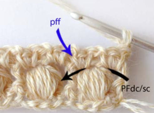 Crochet textured puff stitch