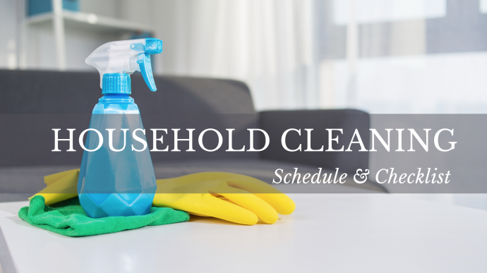 Household Cleaning Schedule with Checklist
