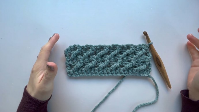 Tweed Twisted Cable Crochet Stitch Photo Tutorial