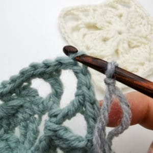 Crochet Flat Slip Stitch Join Photo Tutorial