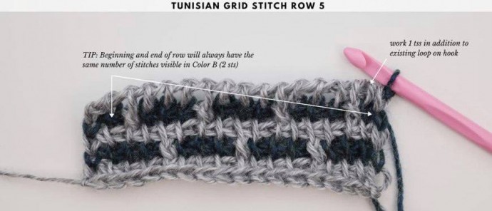 Tunisian Crochet Brick Stitch Photo Tutorial