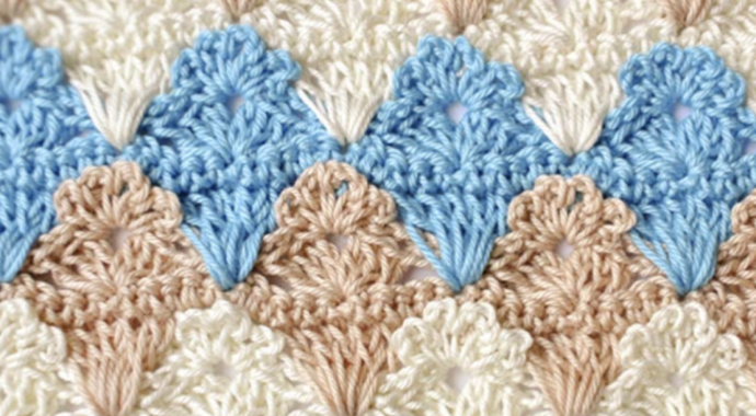 Crochet Triple Shell Stitch