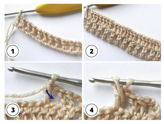 Crochet Square Puff Stitch