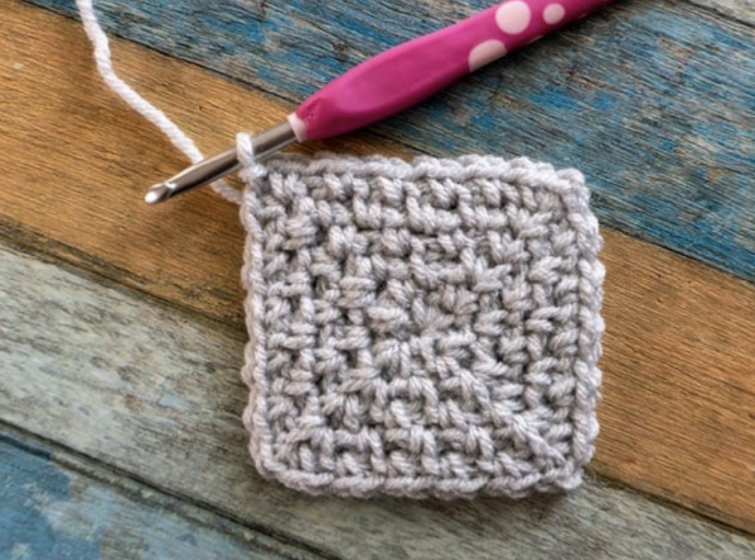 Moss Stitch Granny Square Crochet Tutorial