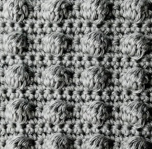Aligned Bobble Crochet Stitch Photo Tutorial