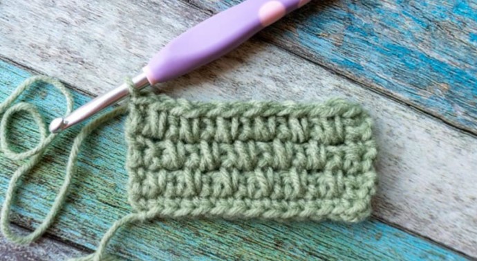 How to Crochet the Double Moss Stitch Photo Tutorial