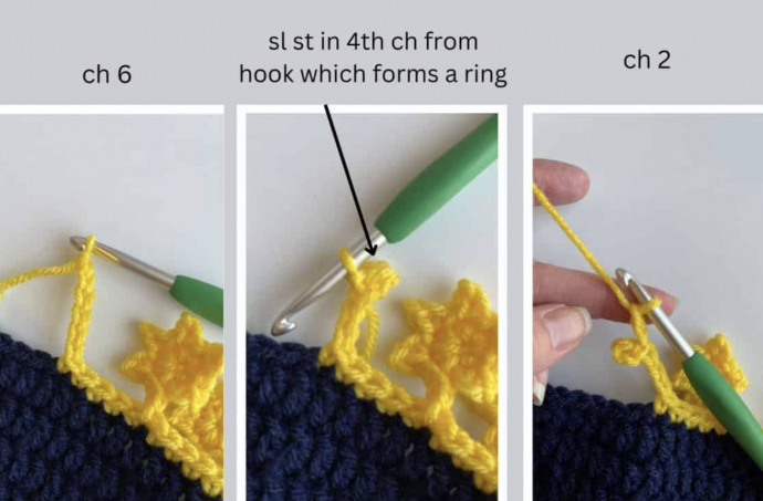 Crochet Star Border Tutorial