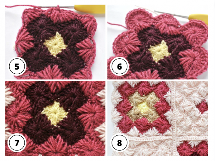 Crochet Basics: Long Puff Stitch Square