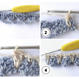 Crochet Multicolor Shell Stitch