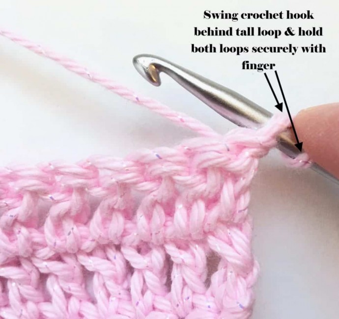 Chainless Starting Double Crochet Photo Tutorial