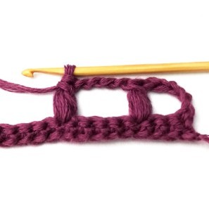 Stacked Puff Grid Crochet Stitch Photo Tutorial