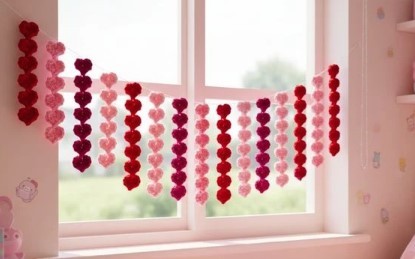 Chain Of Hearts Crochet Garland Pattern