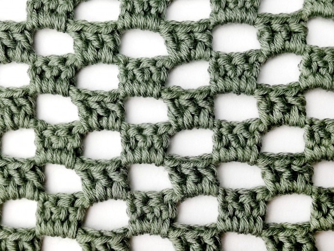 Checkered Net Crochet Stitch Photo Tutorial