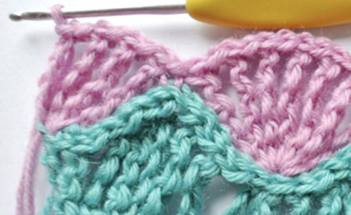 Crochet Rhombe Shell Stitch