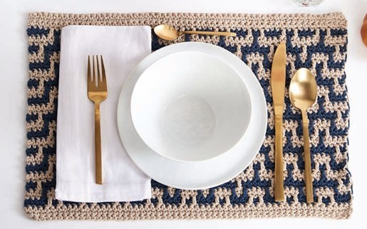 Mosaic Crochet Placemat Pattern