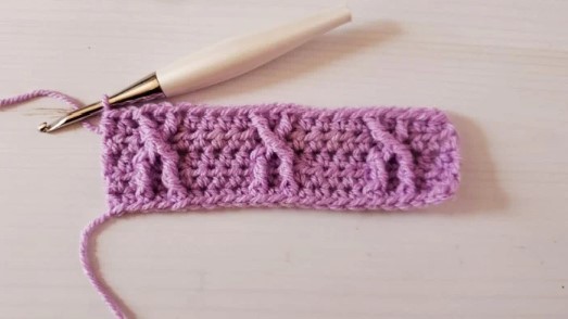 Popcorn Twist Cable Crochet Stitch Photo Tutorial