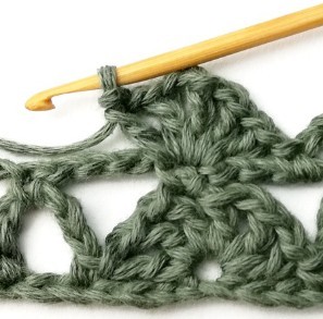 Stacked Triangles and Eyelet Crochet Stitch Photo Tutorial