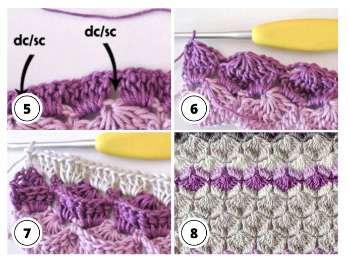 Crochet Tutorial: Upside Down Textured Stitch