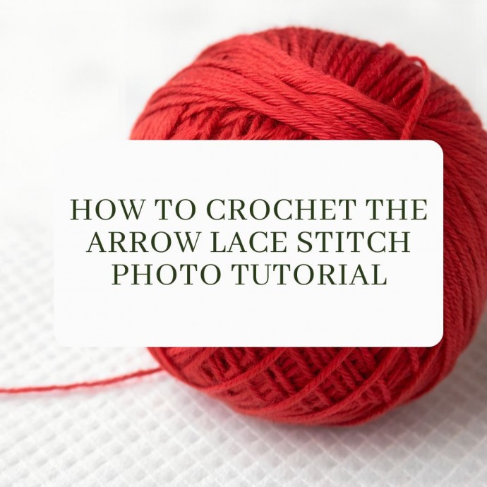 How to Crochet the Arrow Lace Stitch Photo Tutorial