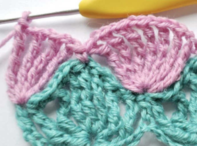 Crochet Rhombe Shell Stitch