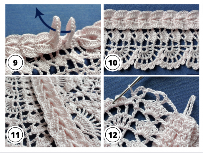 Crochet Cable-Shell Edging