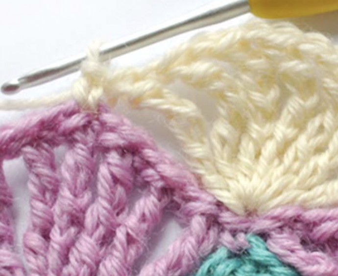 Crochet Rhombe Shell Stitch