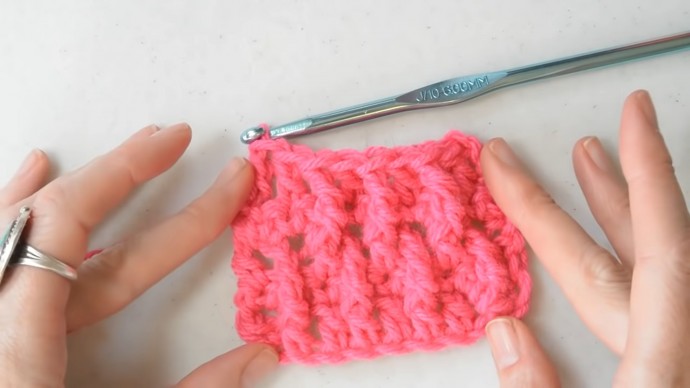 Raised Ripple Crochet Stitch Photo Tutorial