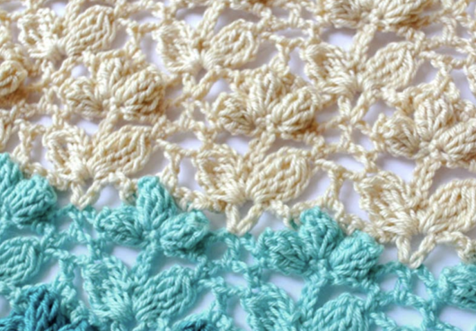 Flower Popcorn Crochet Stitch