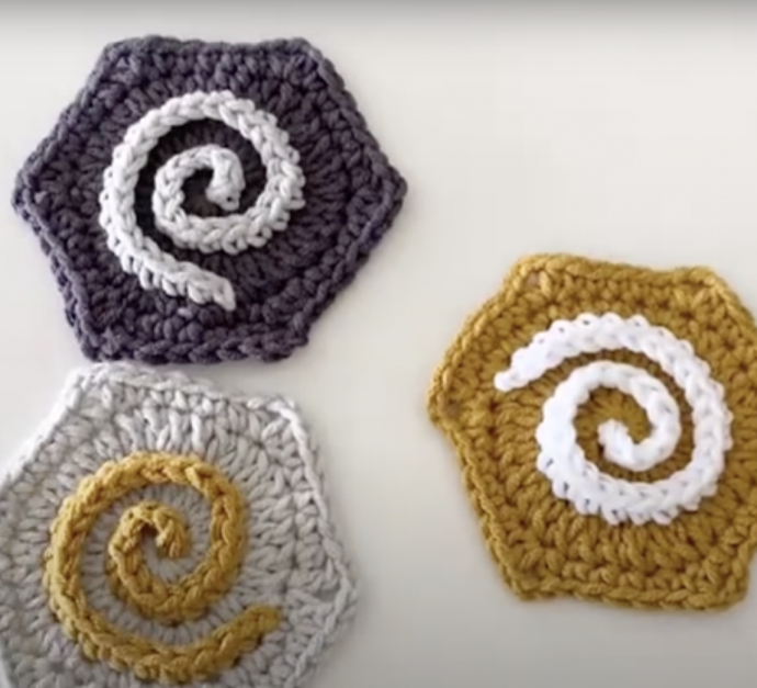 Unique Spiral Hexagon Crochet Tutorial