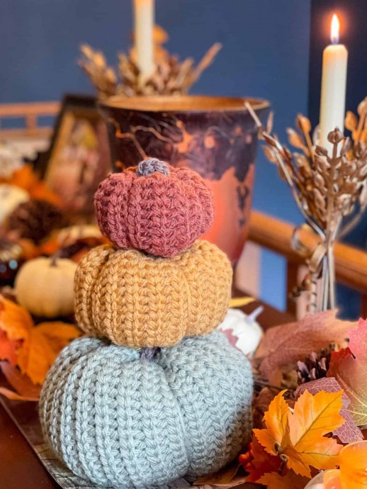 Chunky Pumpkin Crochet Pattern in 3 sizes