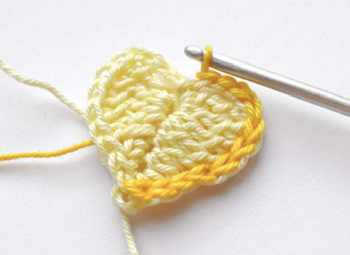 Crafting Love: Crochet Heart Triangle Motif Tutorial