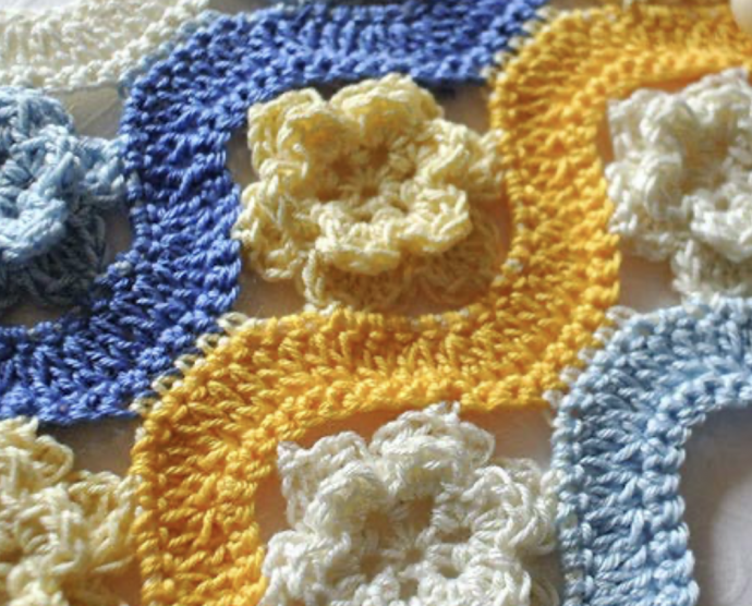 Crochet Flower-Wave Stitch