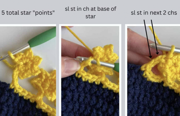 Crochet Star Border Tutorial