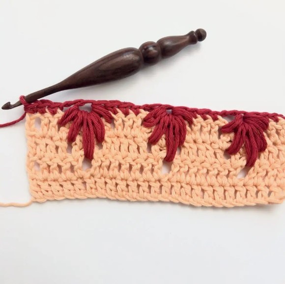 Extreme Drop Leaf Crochet Stitch Photo Tutorial