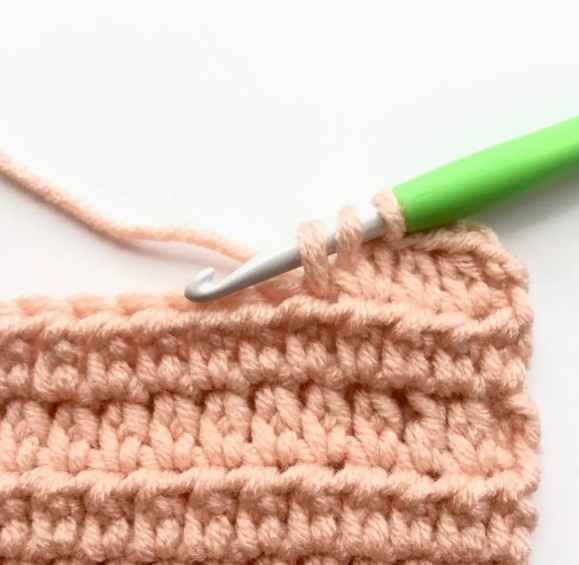 How to Crochet Herringbone Half Double Crochet Stitch Photo Tutorial