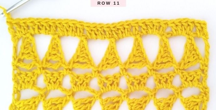 How to Crochet the Triangles & Cones Lace Stitch Photo Tutorial
