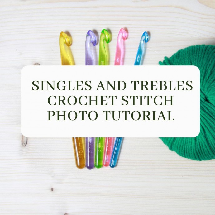 Singles and Trebles Crochet Stitch Photo Tutorial