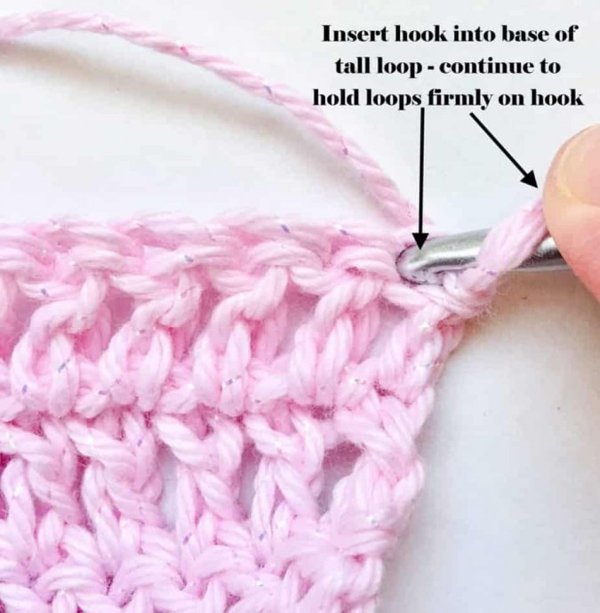 Chainless Starting Double Crochet Photo Tutorial