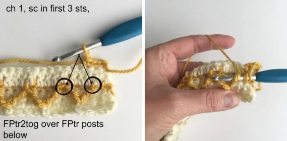 Diamond Waffle Crochet Stitch Photo Tutorial