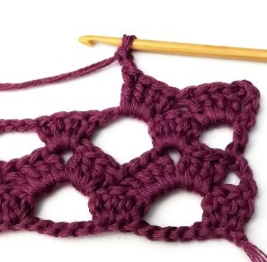 Large Lacy Zigzag Crochet Stitch Photo Tutorial