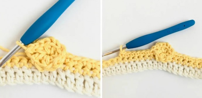 Magnolia Flower Crochet Stitch Photo Tutorial